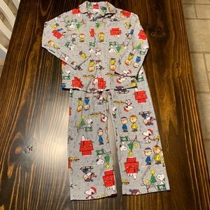 Kids Peanuts Christmas Pajamas Size 8